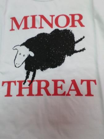 Minor Threat T-Shirt with black sheep and says Minor Threat