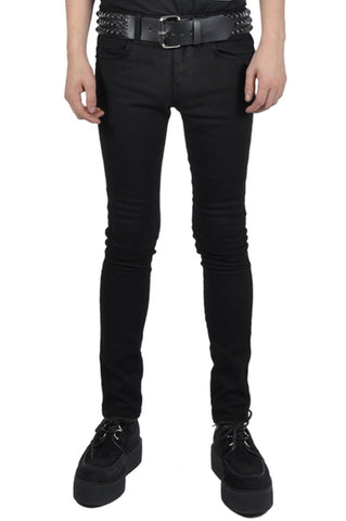 Trash and Vaudeville men's black skinny jean