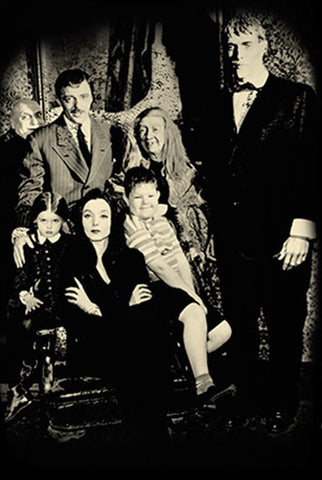 Addams Family black and white portrait tv sitcom