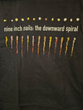 Nine Inch Nails The Downward Spiral black unisex tee with album cover artwork that is multicolor