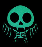glow in the dark skeleton bat black vinyl shoulder bag glowing