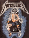 Metallica metal up your ass tee back print of skeleton in electric chair