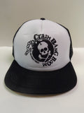 Crash Bang Boom Philly black and white trucker hat with Crash Bang Boom branding