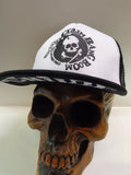 Crash Bang Boom Philly black and white trucker hat with Crash Bang Boom branding
