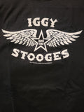 Iggy and the Stooges black tee with white wings logo