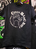 Crash Bang Boo black cat Halloween black tee