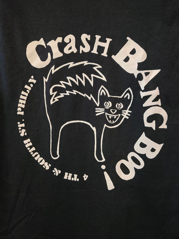 Crash Bang Boo black cat Halloween black tee