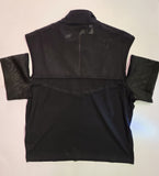 back black mesh upper and lower black fabric