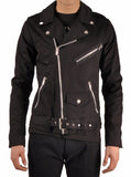 Tripp black denim moto jacket cloth with zippers