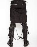 Black Bumflap Bondage Pant Back