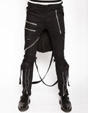 Black Bumflap Bondage Pant Front
