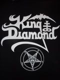 King Diamond black tee with logo pentagram bat