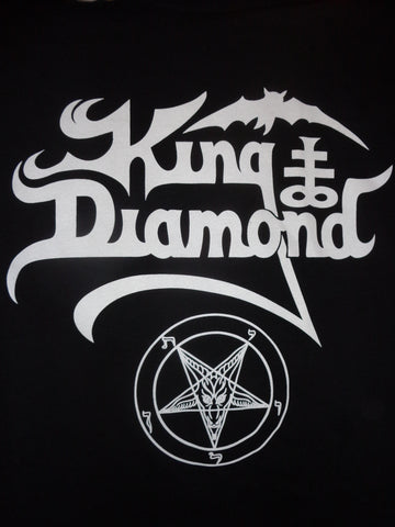 King Diamond black tee with logo pentagram bat