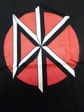 Dead Kennedys DK logo black tee and back is printed with Dead Kennedys full name