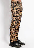 leopard bondage pants straps and zippers