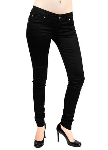 Black T-Back Cotton Twill Jeans Tripp NYC
