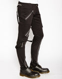 Tripp black bondage pant slim leg with zippers and straps