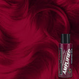 blood red semi permanent hair dye with burgundy undertones