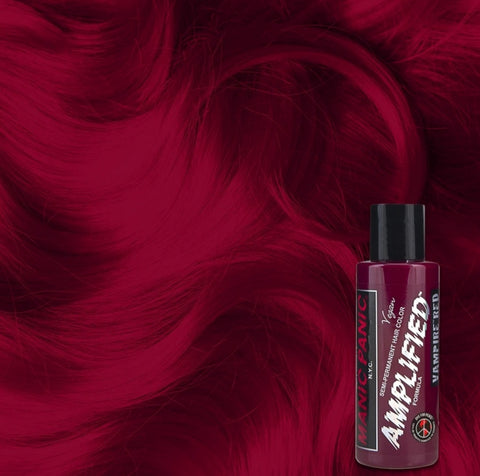 blood red semi permanent hair dye with burgundy undertones