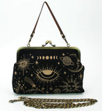 Celestial Kiss Lock Fabric Handbag