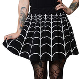 Web Skater Skirt black and white Kreepsville 666