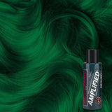 deep emerald green semi permanent hair dye with a slight blue tint