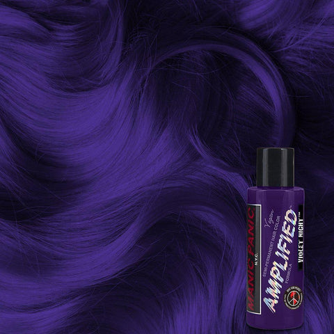 dark cool tone purple semi permanent hair dye