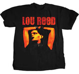 Lou Reed tee black tee with Lou Reed in spiked collar arms up