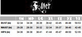 folter dress size chart